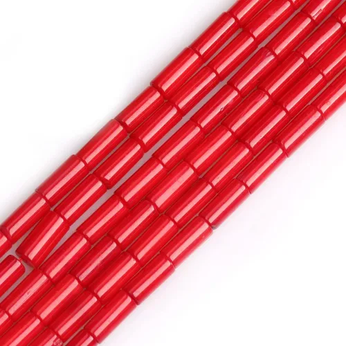 Vista 23 de GEM-Inside - Tubo de columna de 0.157 x 0.472 in, cuentas sueltas de jade amarillo para fabricación de joyas, 15 pulgadas