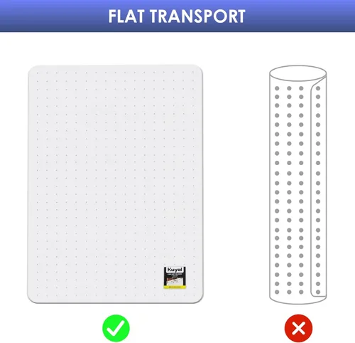 Vista 7 de Kuyal Tapete para silla de oficina, 32 x 49 pulgadas, transparente y resistente, protector para debajo del escritorio, tapete alfombrado, fácil