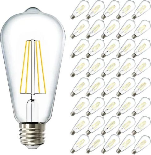 Vista 9 de ST64 - Bombilla de filamento LED de 8.5 W, varios colores y tamaños, 4/16 de pulgada