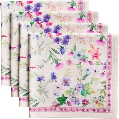 Vista 34 de Maison d' Hermine Juego de 4 servilletas de tela 100% algodón, suaves y duraderas, servilletas cuadradas reutilizables para uso diario, lavables