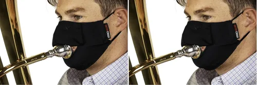 Vista 13 de Gator Cases - Máscara facial de doble capa con solapa magnética de algodón, ideal para tocar instrumentos de viento, beber, ir a eventos y viajes