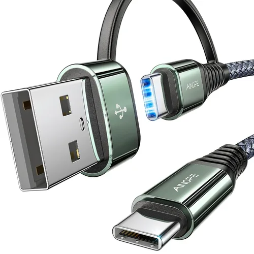 Vista 16 de AINOPE Cable USB C a USB C, cable USB C de 1 pie de carga rápida con adaptador USB a USB C, cable USB a USBC de 60 W para iPhone 17 Pro Max Air tipo