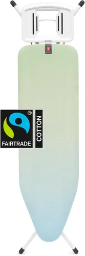 Vista 17 de Brabantia Tabla de planchar cómoda con soporte para plancha de vapor ajustable izquierda/derecha Mediano (talla B) Funda negra de mezclilla