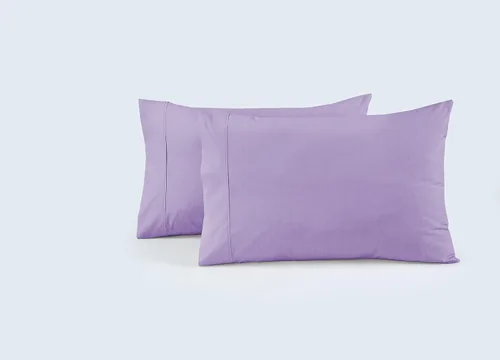 Vista 24 de Juego de 2 fundas de almohada 100 % percal de algodón, suaves y transpirables, tela ligera, tejido suave y aireado, para ella o él
