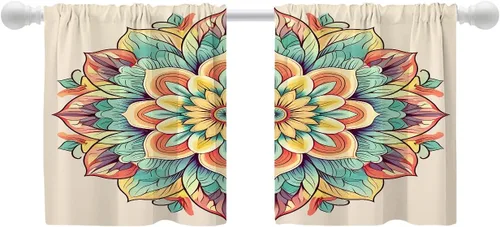 Vista 66 de Shrahala Cortinas blancas S inspiradoras para ventanas de cocina, cortinas negras con palabras cristianas para cafetería, cortinas opacas
