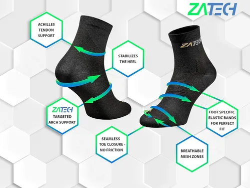 Vista 4 de Calcetines para fascitis plantar, calcetines de compresión de tobillo, soporte de pie y arco para mujeres y hombres