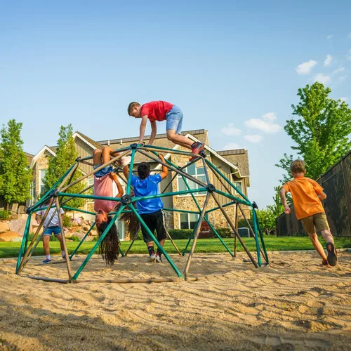 Vista 5 de Lifetime Centro de juego para escaladores de cúpula geométrica, tono tierra