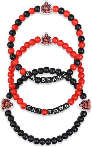 Vista 27 de FOCO NFL unisex-adult NFL Team Logo Officially Licensed 3-Pack Beaded Friendship Bracelets