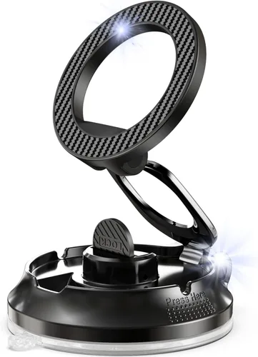 Soporte magnético para teléfono para coche [Sución más fuerte de 90+LB y magnetismo más fuerte de 3000gf] Soportes de vacío ajustables de 360° para