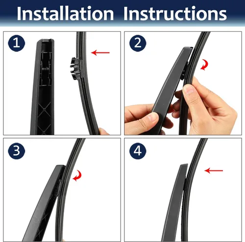 Vista 6 de X AUTOHAUX Juego de brazo de limpiaparabrisas trasero para BMW X5 E70 2006 2007 2008 2009 2010 2012 2013