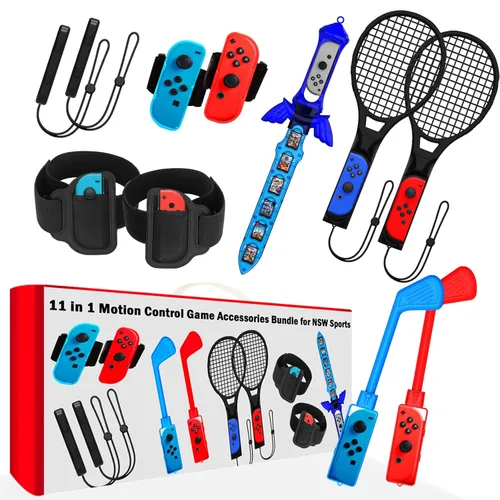 Vista 8 de Switch Sports Accessories - CODOGOY 11 in 1 Switch Sports Accessories Bundle for Nintendo Switch Sports Family Accessories Kit Compatible with