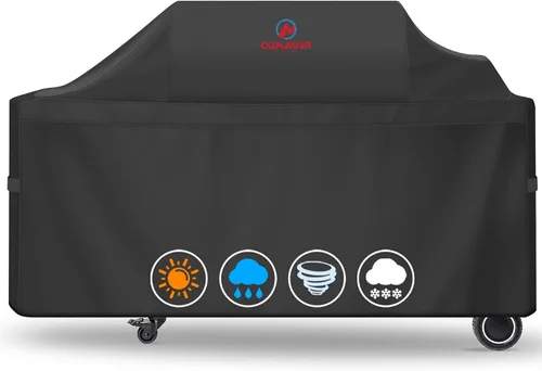 Vista 21 de Comnova - Funda para parrilla Traeger – 600D impermeable resistente, cubierta de barbacoa de pellets para Traeger 20 Series, Junior, Tailgater