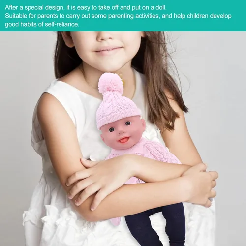 Vista 4 de plplaaoo Trajes de muñeca de Navidad de invierno para muñeca de bebé de 18 pulgadas, ropa de muñeca de Navidad, ropa de muñeca, suéter, pantalones