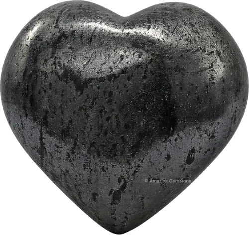 Vista 22 de Piedra de palma de corazón de cristal de nuummita - Piedra de preocupación de bolsillo para masaje, para equilibrar naturalmente los chakras