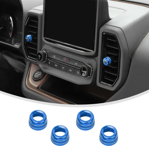Vista 13 de Linskip Fundas de aluminio para perilla de ventilación compatibles con Ford Bronco Sport 2021-2024, kit de molduras de perilla de ventilación