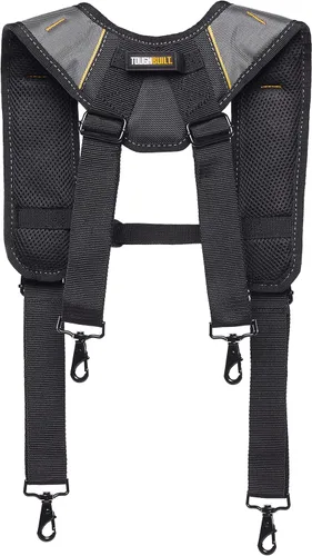 Vista 6 de ToughBuilt ClipTech Series - Tirantes acolchados profesionales, tirantes de trabajo ajustables de alta resistencia, acolchado transpirable, clips