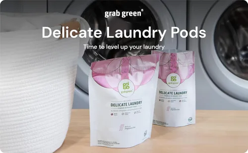 Vista 6 de Grab Green Delicadas cápsulas de detergente para ropa, 60 unidades, sin fragancia, a base de plantas y minerales, limpia suavemente, elimina