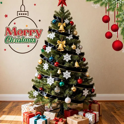 Vista 4 de Yungyan 3 rollos de cinta de terciopelo de Navidad de 30 yardas con borde dorado de 2.5 pulgadas de ancho, con alambre, cinta decorativa de tela