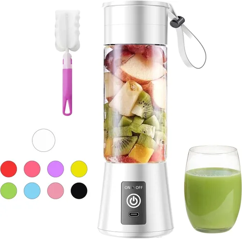 Vista 10 de Cordless Portable Personal Size Blender - 2026 Upgraded New Blender for Shakes and Smoothies with 13 Oz BAP Free Juice Cup, USB Rechargeable Freshly
