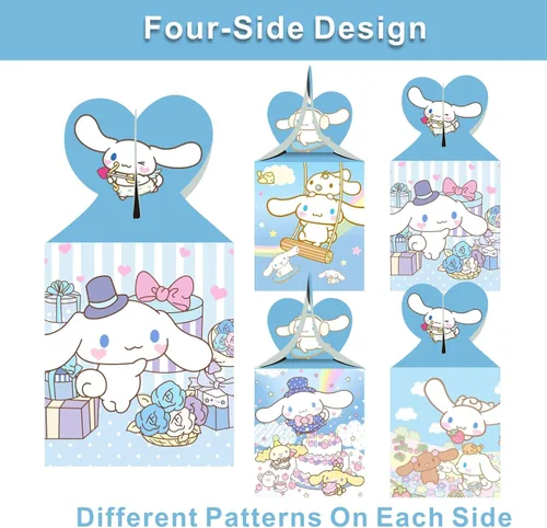 Vista 2 de ARHAVI Cinnamoroll Cajas de regalo – 12 piezas de suministros de fiesta de cumpleaños para decoración de niños