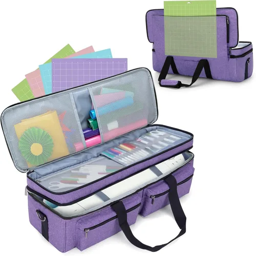Vista 11 de Bolsa Luxja para transporte, de doble capa, compatible con máquinas y suministros de suajado Cricut Explore Air 2 y Maker