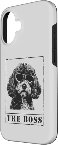Vista 2 de iPhone 16 The Funny Cavapoo Boss Mom Dad Dog Lover Case
