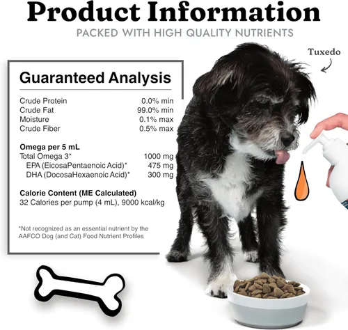 Vista 6 de Aceite de pescado para perros - Piel y pelaje saludables, salmón, abadejo, suplemento totalmente natural para mascotas, defensa contra picazón