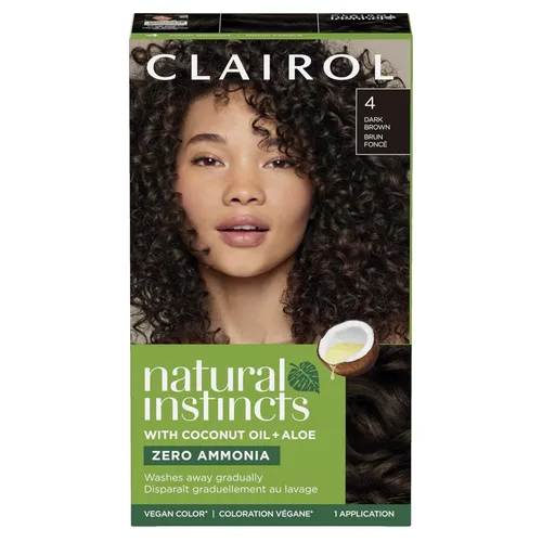 Clairol Natural Instincts - Tinte semipermanente para el cabello, color castaño oscuro, paquete de 1 unidad