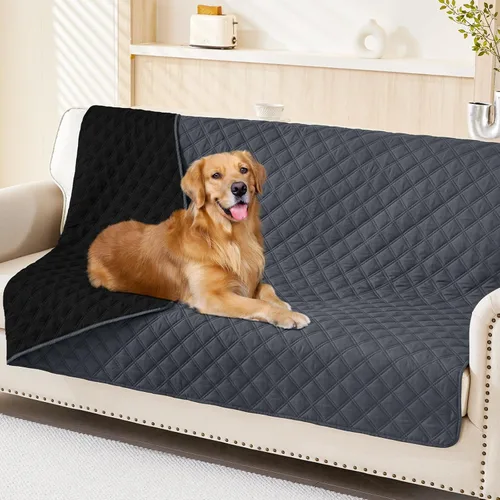 Vista 95 de Smiry Funda impermeable para cama de mascota, suave y lavable, para cama, sofá, reversible, perros pequeños, medianos, grandes, gatos, diseño