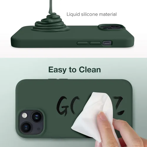 Vista 1166 de GONEZ Funda magnética para iPhone 14, compatible con Magsafe, con protector de pantalla + protector de cámara, forro de microfibra antiarañazos