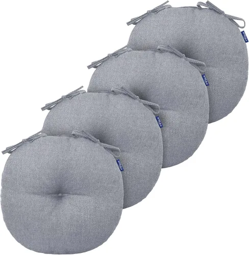 Vista 127 de Cojines de mimbre copetudos de 3 piezas para muebles de patio, cojines de mimbre para sillas de exterior con lazos, cojines de mimbre repelentes al