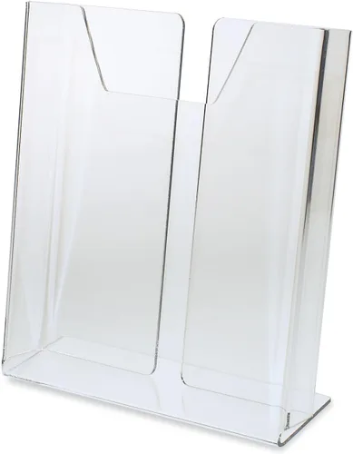 Vista 2 de Source One tamaño completo para parte superior de la cubierta, premium, soporte para folletos de acrílico ancho de 8.5 x 11 pulgadas (S1-CT-FS)