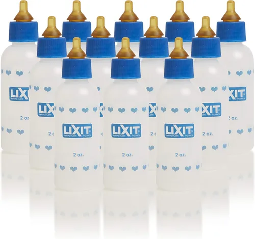 Lixit Botella de lactancia de 2 onzas para gatitos, cachorros pequeños y animales pequeños (2 onzas, una botella)