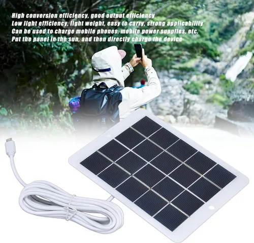 Vista 3 de 3W 5V paneles solares de polisilicio mini USB cargador solar batería salida solar alta eficiencia de conversión DIY cargador solar panel generador