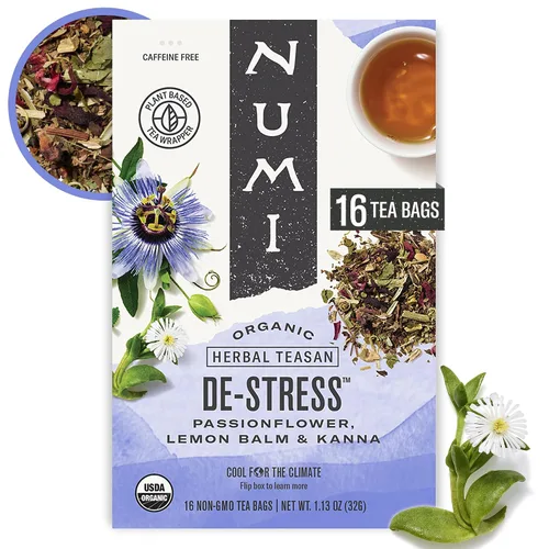 Vista 17 de Té de cúrcuma, Amber Sun, Numi Organic Mezcla de té de cúrcuma de hierbas con rooibos y especias