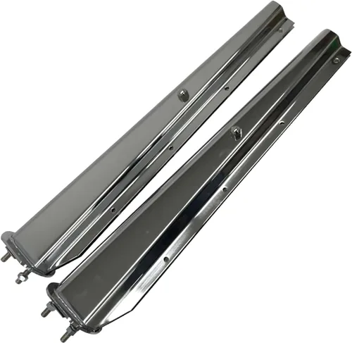 Vista 3 de Colgadores de acero inoxidable con solapa de barro de 30 pulgadas, semirremolques de 2.5 pulgadas, patrón de pernos con resorte, 1 par