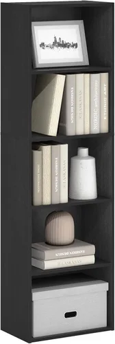 Vista 62 de Furinno - Estantería con 1 gabinete con puerta serie Luder, color blanco