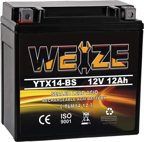 Vista 16 de Weize YTX20HL-BS - Batería para motocicleta de alto rendimiento, libre de mantenimiento, sellada AGM ETX20HL BS