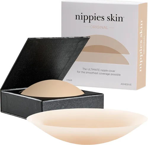 Vista 8 de Nippies Reusable Nipple Covers, Skin Safe Pasties in Circle or Lift Style Círculos Caramelo