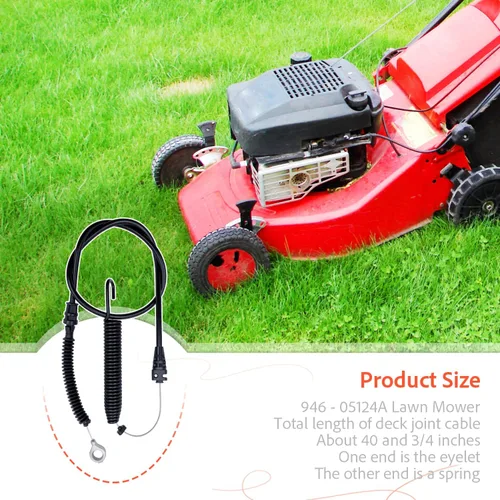 Vista 4 de 946-05124A 746-05124A Cable de compromiso de cubierta para cortacésped MTD, Craftsman, Huskee, Murray, ard-Man, Troy-Bilt, 746-05124A 746-05124