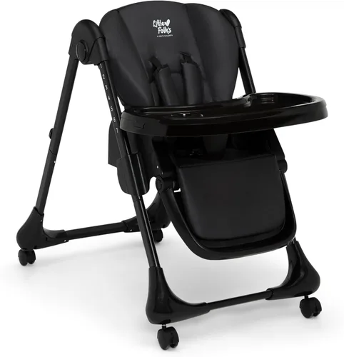 Vista 15 de Little Folks by Delta Children - Silla alta SlimFold 2 en 1 para bebés y niños pequeños, color negro