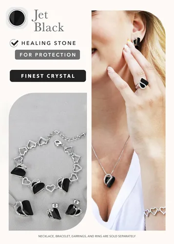 Vista 4 de Leafael - Aretes de tuerca de cristal con piedra natal de corazón infinito para mujer, joyería en tono plateado para niñas, regalos de cumpleaños