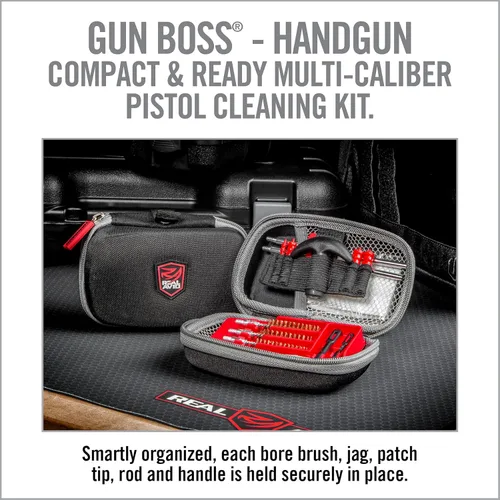 Vista 3 de Kit de Limpieza para Pistola Real Avid - Kit de Limpieza de Pistola Todo en Uno de 13 Piezas con Varilla de Limpieza, Cepillos para Ánima, Guías