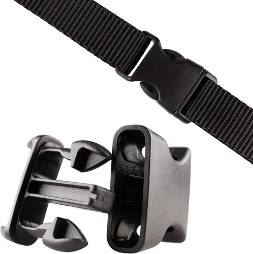 Vista 6 de Paracord Planet Hebillas de liberación lateral de plástico negro Mochilas, pulseras, collares para mascotas y mucho más