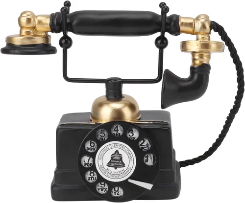 Decoración vintage Retro Teléfono Esfera Teléfono Pretend Dial Teléfono Antiguo Clásico Retro Teléfono Ornamento Teléfono Teléfono Fijo Decoración