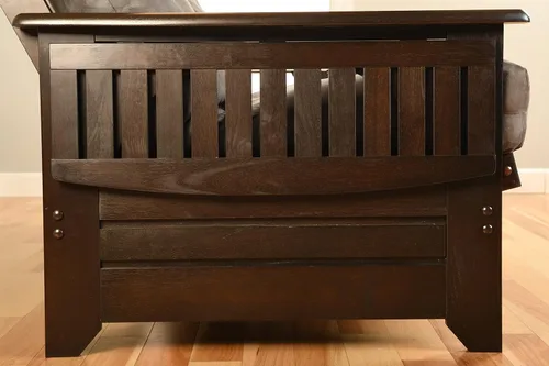 Vista 10 de Kodiak Furniture Phoenix Futon Set, Suede Black, Queen