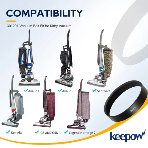 Vista 2 de KEEPOW Correa de vacío para Kirby, 301291G, correa de repuesto compatible con Kirby Sentria Series, Avalir 2, G3 G4 G5 G6 G7 (paquete de 4)