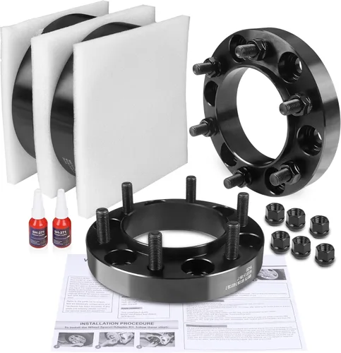 Vista 7 de FLYCLE 6x5.5 Separadores de ruedas centrados de 1 pulgada para 1995-2023 Tacoma 4Runner, 6x139.7mm con pernos de 12x1.5 de 4.17 pulgadas de diámetro