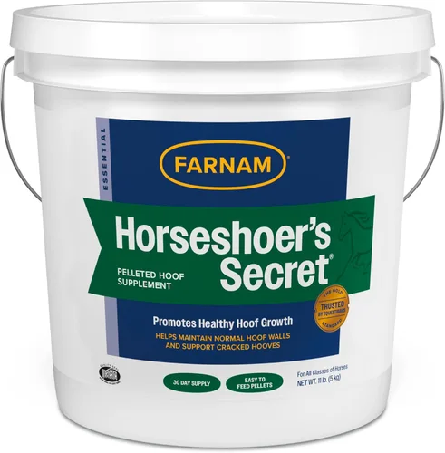 Farnam Horseshoer's Secret - Suplementos de biotina y pezuñas peleadas, fórmula rica en nutrientes con aminoácidos y ácidos grasos, minerales