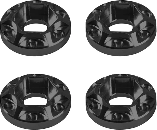 Metal RC 12mm Buje Hexagonal de Rueda Combinador Compatible con Llanta de 1.9/2.2 pulgadas, Axial SCX10 Traxxas TRX4 D90 RC Crawler 1/10 (6mm, Negro)